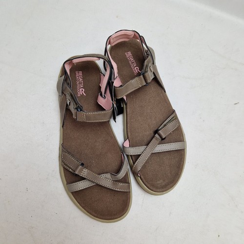 Regatta Great Outdoors Brown Pink Santa Cruz Walking Comfort Sandals UK Size 8 - Picture 6 of 9
