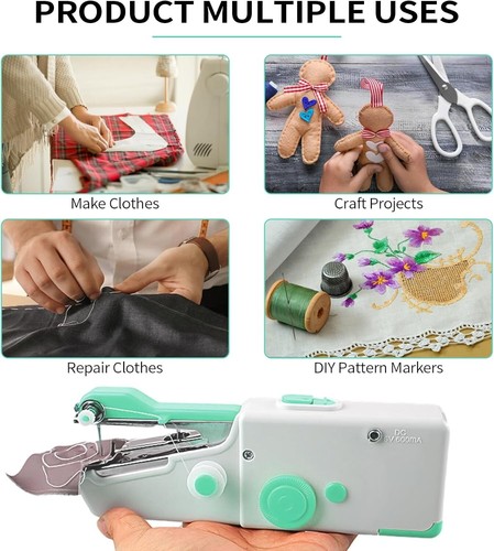 Portable Electric Handheld Sewing Machine USB Rechargeable or Batteries On Sale - Picture 2 of 5
