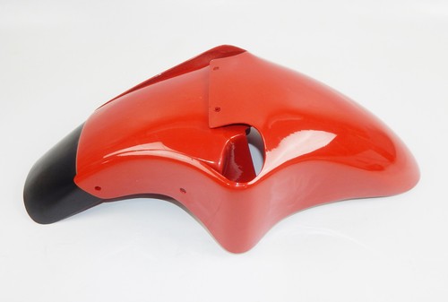 OEM DUCATI CAGIVA ALAZURRA 1985-87 FRONT RED MUDGUARD FIBERGLASS FENDER VINTAGE - Picture 6 of 15