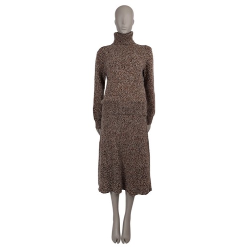 71613 auth CHLOE beige & multi cashmere & wool 2021 TURTLENECK Sweater M - Picture 7 of 9