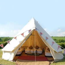 4 Season Bell Tent 5M 16ft Outdoor Oxford Hiking Waterproof Cotton Tent Hunting