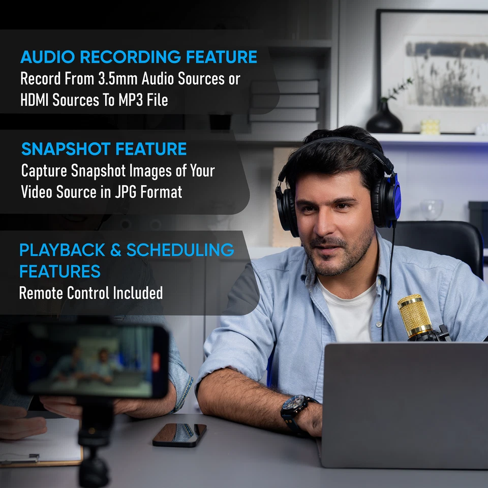 ClearClick 4K HD Video Capture Box 2.0 Capture Audio & Video From HDMI No PC Req - Image 4 of 4