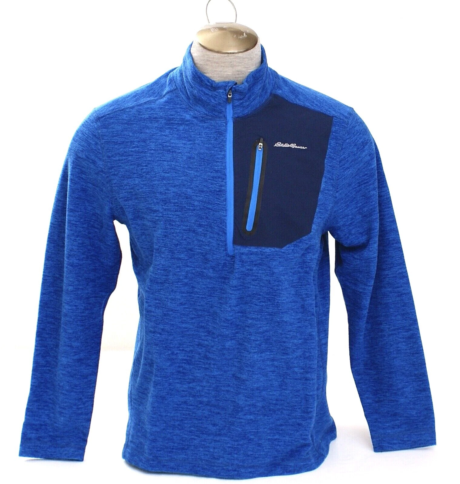 Eddie Bauer Blue 1/2 Zip Fleece Pullover Top Men's XL NWT