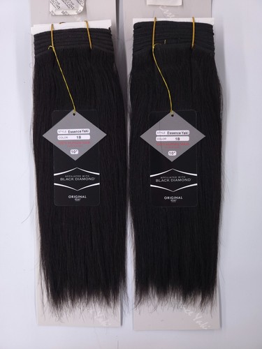 2 Packs ONYX Black Diamond Natural Essence Yaki 100% Human Hair Extension 10" - Picture 5 of 15