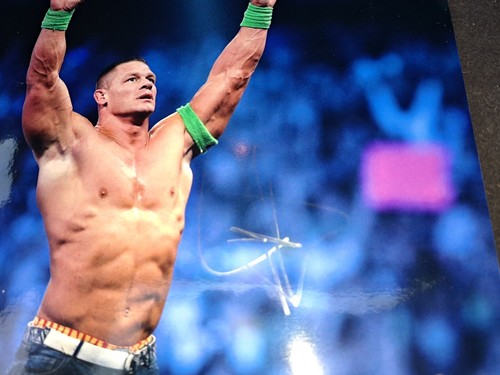 JOHN CENA Wrestling WWE 11 x 14 Hand Signed Autographed Photo Has Some Bends - Picture 6 of 14