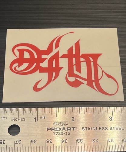 Vintage 1980’s DEATH - Santa Cruz Skateboards Sticker/Decal in Red - Picture 2 of 4
