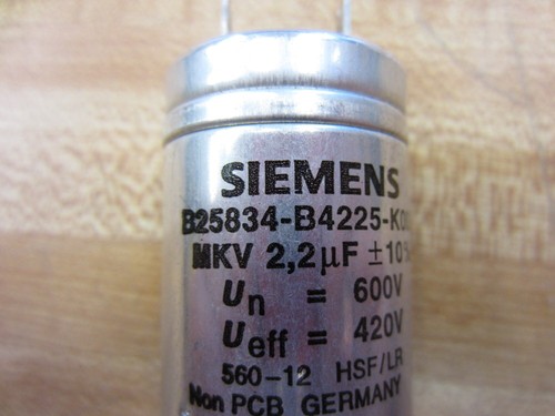 Siemens B25834-B4225-K001 Capacitor MKV 2,2uF (Pack of 3) - Picture 5 of 5