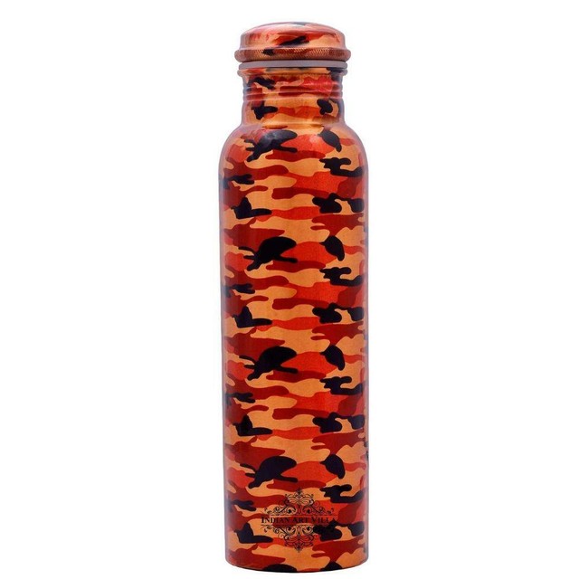 Copper Printed Abstract Design Bottle 1000 ML Good For Health Copper Printed Abstract Design Bottle 1000 ML Good For Health