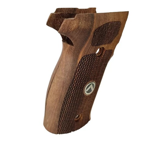SIG P226 GRIP Set Pistol GRIPS TURKISH Turkish WALNUT WOOD Checkered Custom NICE - Picture 4 of 10