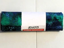 Jo-Ann Fabric Remnant "Green Blue Vine" 100% Cotton 3/4 Yard Piece X WOF