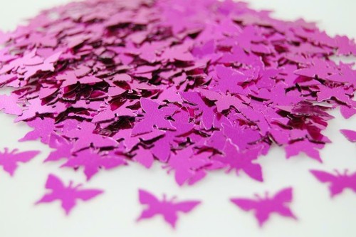 Birthday CONFETTI PINK Butterfly wedding SPRINKLES TABLE DECORATIONS Girls! - Picture 11 of 12