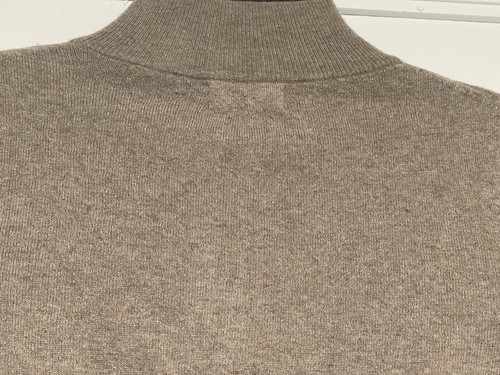 FILIPPO RIBERTI 1/4 Zip Sweater Italy Oatmeal 25%Wool 5% Cashmere Viscose Mens - Picture 4 of 6