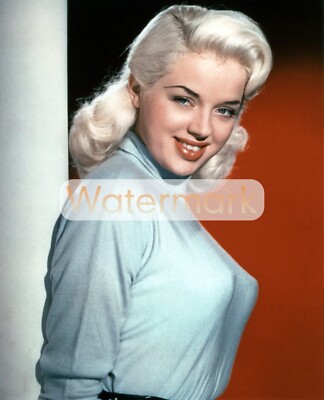 DIANA DORS Blonde Bombshell PERKY in Tight Top ** Pro Pigment Photo (8.5''x11'')