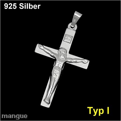 Kreuz Anhänger Kommunion Taufe Konfirmation 925 Silber auf Wunsch mit Kette - Bild 10 von 20