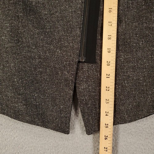 Womens Moto Jacket Size Large Asymmetic Zip Black Gray Zipper Accents Lined - Picture 2 of 12