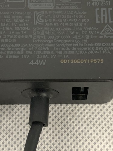 Genuine Microsoft Surface Pro 3 4 5 6 Charger Model 1800 15V 44W - Picture 4 of 8