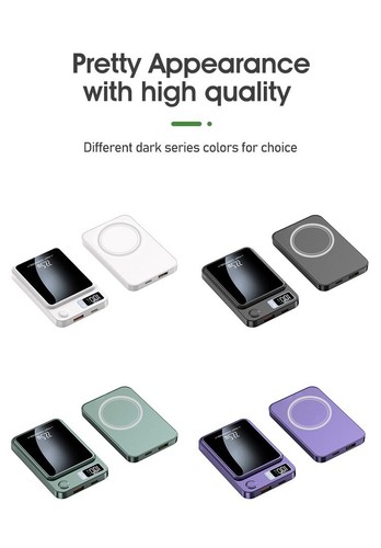 Universal Super Fast Mini Wireless Charging Power Bank PD 22.5W 5000mAh Battery - Picture 20 of 23