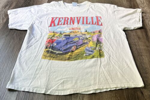 Vintage Kernville Rod Run White T Shirt 1990s 2000s Men XL - Picture 2 of 12