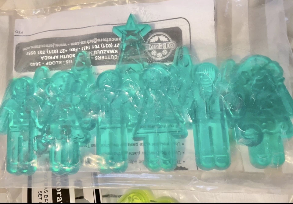 Lote de adornos para decoración de pasteles Gumpaste Jem Fondant villancicos de Navidad Foto 2 de 3