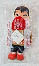 Vintage 1960s ESKIMO BOY Rag Doll 15" Plush Stuffed Toy - Original Shipping NEW