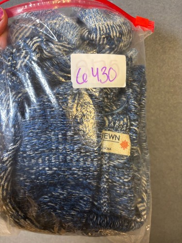 Ruff Hewn Sz M Cotton Cardigan Shawl Sweater Blue Multi Bohemian Boho Geometric - Picture 9 of 9