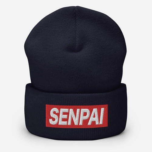 Gorro Senpai Japanese Word Anime Lover Unisex con puños - Imagen 9 de 13