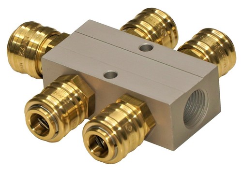 Compressed air distributor aluminium distributor aluminium distributor compressed air coupling pneumatics - Picture 14 of 17
