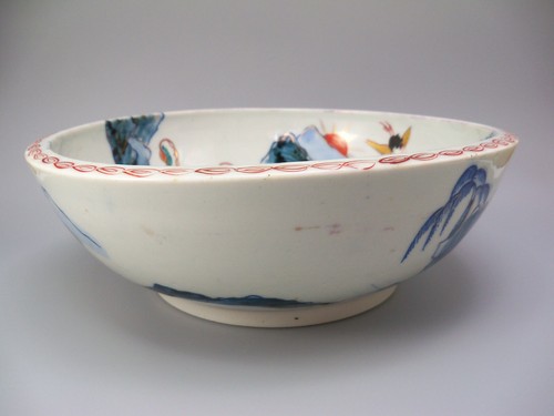 Tazón dorado grande japonés Arita Ko-Imari azul blanco y dorado 9 1/4 pulgadas - Imagen 6 de 12