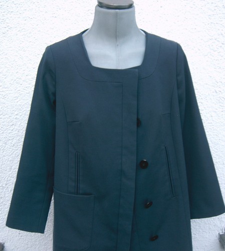 Mantel Jacke Kurzmantel Sixties 60er grau dunkelgrau 38 M H&M Exklusiv Premium - Bild 2 von 2