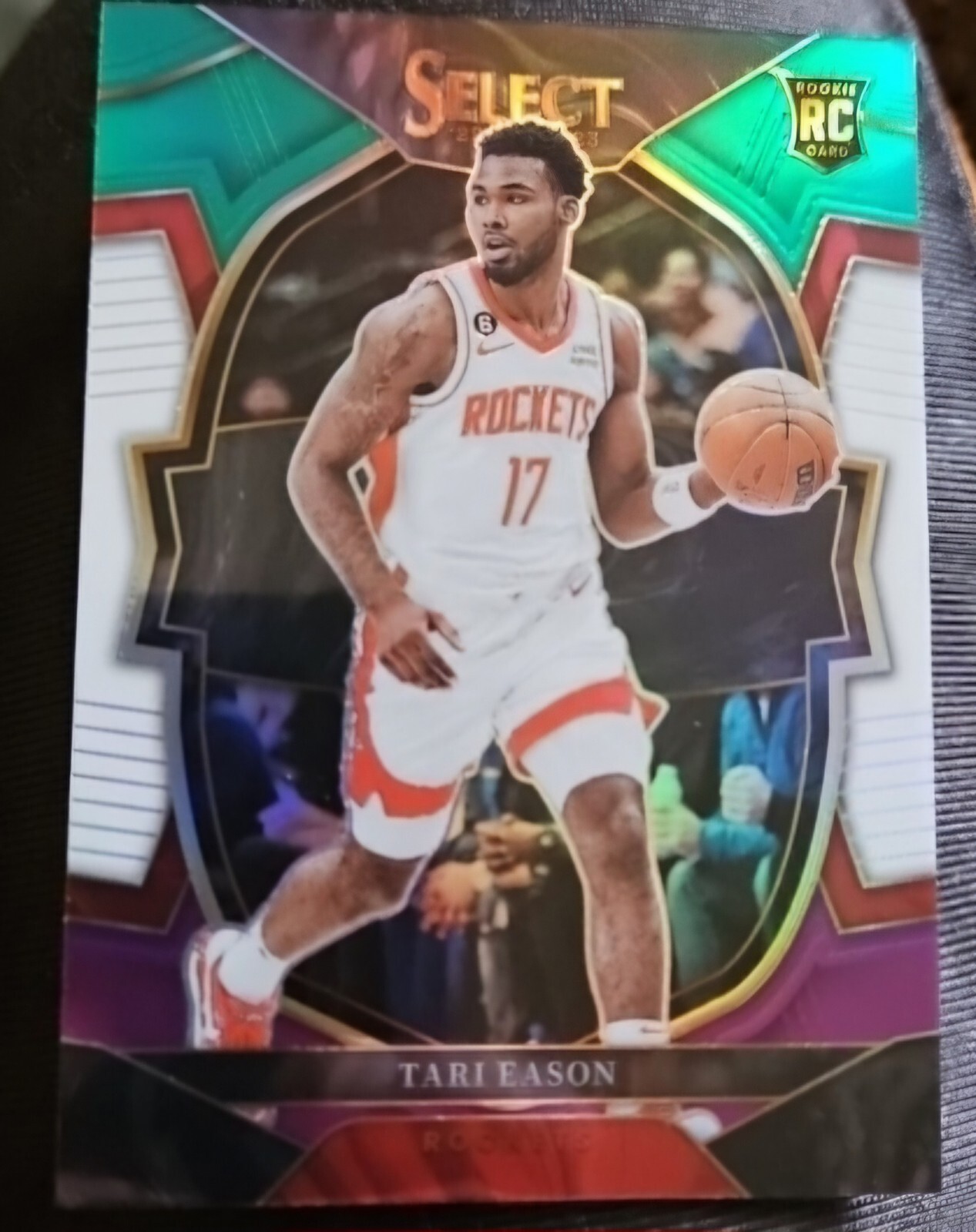 TARI EASON RC 2022-23 Panini Select Green White & Purple Prizm Rookie Card #82