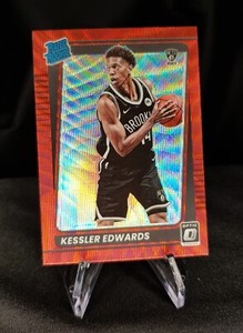 2021-22 Donruss Optic #154 - Kessler Edwards - Rookie Red Wave - Nets