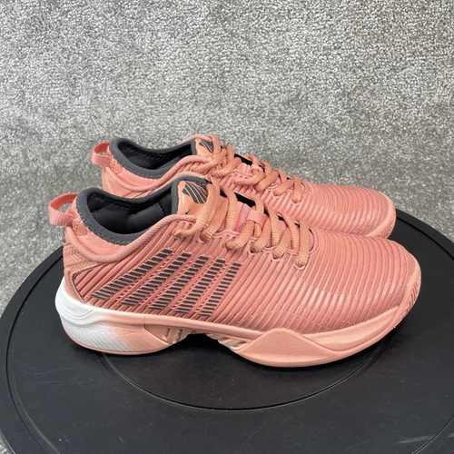Chaussures K Swiss femme pointure 7,5 Hypercourt suprême pêche ambre blanc asphalte tennis