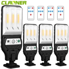 1/2/4Pack 3 LED Solar Power Lights Motion Sensor Outdoor Garden Street Wall Lamp