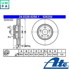 2x BRAKE DISC 24.0328-0250.1 FOR FORD MONDEO/IV/Turnier UKBA/UKBB/AZBC 2.0L 4cyl