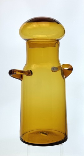 Blenko Handmade Glass 7327S Canister/Apothecary Jar in Wheat Nickerson Design - Picture 2 of 13