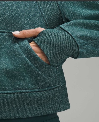Lululemon Scuba Oversized Half-Zip Hoodie Sparkle Storm Teal. New With Tags XS/S - Picture 3 of 4
