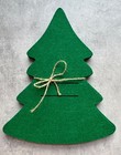 Christmas Tree Felt Placemats Set of 4 Cutlery Holder Dinner Table Decor Xmas BN