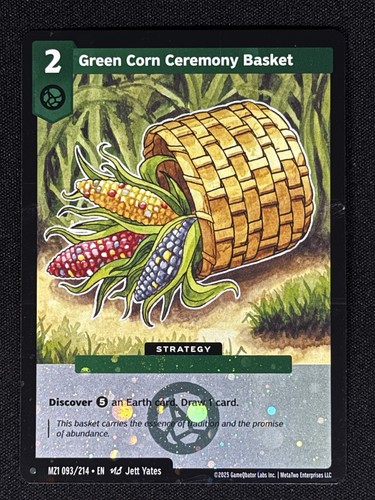 Green Corn Ceremony Basket 093/214 Reverse Holo Common MZ1 Metazoo GQL 2025 NM - Picture 2 of 3