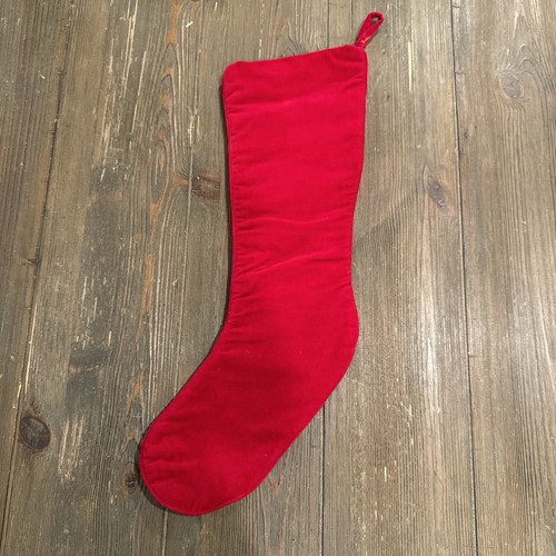 VTG Needlepoint Christmas Stocking Wool Velvet Santa Stars 20” - Picture 8 of 8