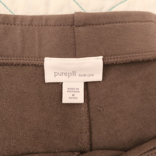 Pure Jill Sage Gray Green Slim Leg Pima Cotton Modal Pull On Pants Women's M - Picture 3 of 3