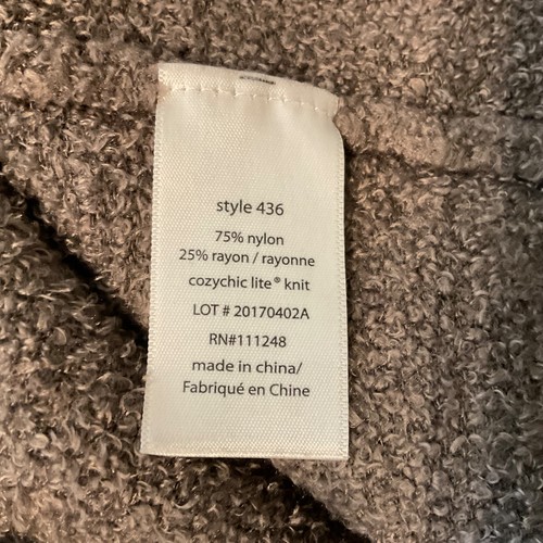 Cárdigan Barefoot Dreams CozyChic Lite Envolvente Cascada Abierta Gris Estilo 436 Talla S/M - Imagen 17 de 20