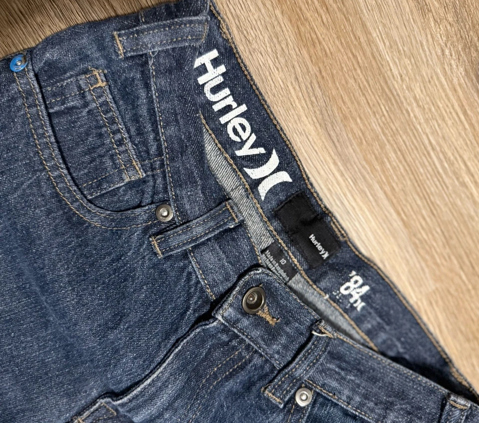 Denim oscuro Hurley para niños talla grande talla 10 Foto 2 de 3