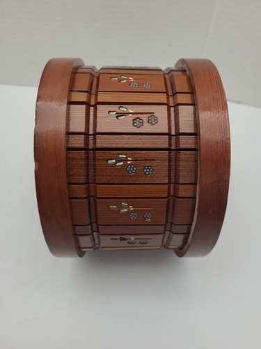 Redwood Holz Pflanzenhalter handgeschnitzt florales Design 6" - Bild 8 von 9