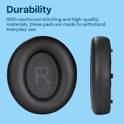 Almohadillas de repuesto para Anker Soundcore Space Q45 - Proteína PU negra - Imagen 5 de 5