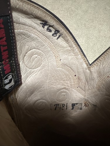 VINTAGE MONTANA COWBOY GLATTE EXOTISCHE HAUT BURGUNDERROT STIEFEL GRÖSSE 9,5D KOSTENLOSER VERSAND NC - Bild 17 von 23