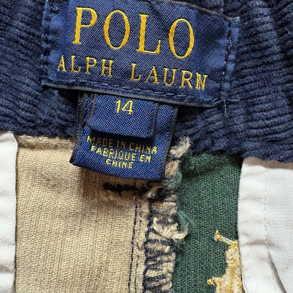 Pantalones Cortos Polo Ralph Lauren Niños Pana Color Bloque Bordado Talla 14 ¡¡¡Raros!!!! Foto 2 de 4