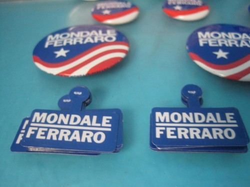LOT OF 28 1984 MONDALE FERRARO POLITICAL PRESIDENTCAMPAIGN BUTTON 1ST WOMAN VP - Picture 3 of 21