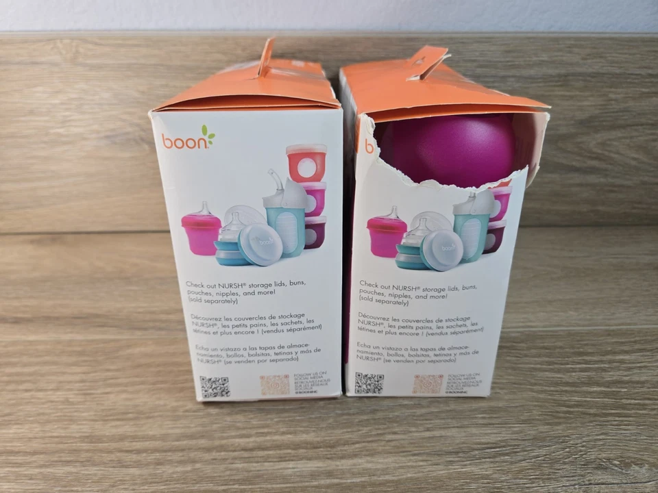 Boon Nursh Baby Bottle 8oz 2 Packs Of 3 (6 Total) Air Free Feeding Anti Colic. - Image 4 of 4