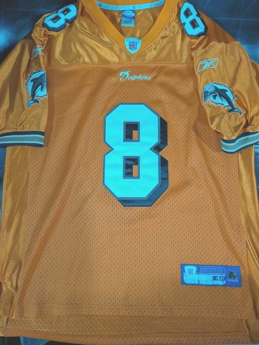 NFL Reebok Authentic Miami Dolphins Daunte Culpepper Orange Football Trikot Gr.48