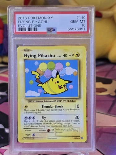 2016 Pokémon XY Flying Pikachu Evolutions #110 psa 10